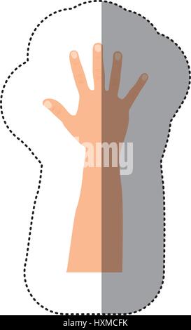 person hand up icon Stock Vector