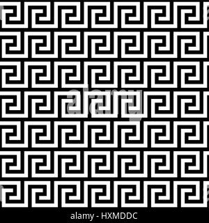 Ancient Greek key pattern - seamless borders from Greece - Meander art Stock Vector