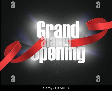 Grand opening , background with lettering sign. Template banner, flyer, design element, decoration for opening event Stock Vector