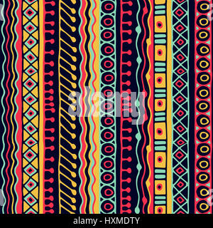Seamless tribal texture. Tribal seamless texture. Vintage ethnic seamless backdrop. Boho stripes. Striped vintage boho fashion style pattern backgroun Stock Photo