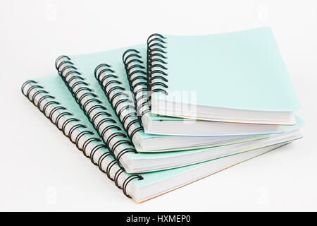 stack of ring binder book or notebook on white background Stock Photo