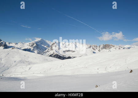 The ski resort of Domaine de Balme in Le Tour outside of Chamonix-Mont-Blanc. Stock Photo