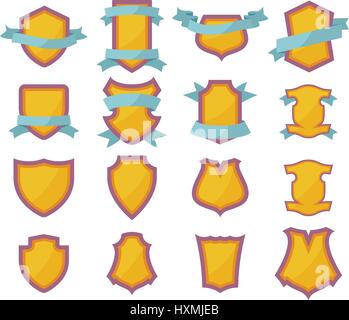Set of shields logo Stock Vector