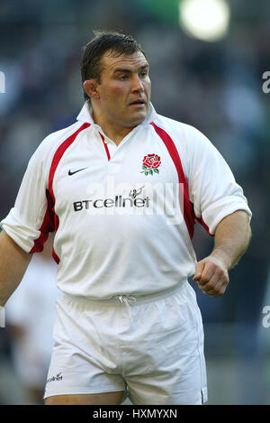 JASON LEONARD ENGLAND & NEC HARLEQUINS RU LONDON TWICKENHAM 16 February 2002 Stock Photo