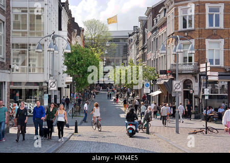 shopping district Brugstraat, Maastricht, Limburg, Netherlands, Europe Stock Photo