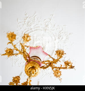 Gold chandelier. Stock Photo