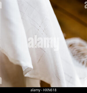 White fabric. Stock Photo
