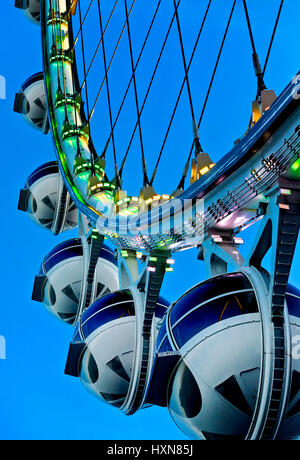 Las Vegas, Nevada, the High Roller at the Linq Hotel and Casino on the strip. Stock Photo