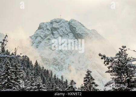 Mount Giewont seen from Strazyska Valley near Zakopane, Tatra National Park, Poland Stock Photo