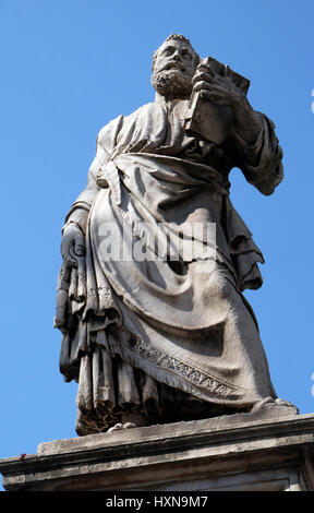 Statue of Apostle saint Peter on the Ponte Sant Angelo in Rome, Italy Stock Photo