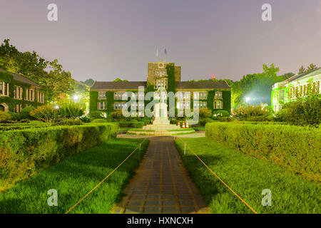 Main historical and administrative building of prestigious Yonsei University - Seoul, South Korea Stock Photo