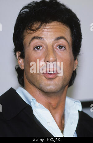 SYLVESTER STALLONE American actor visiting Stockholm 1982 Stock Photo