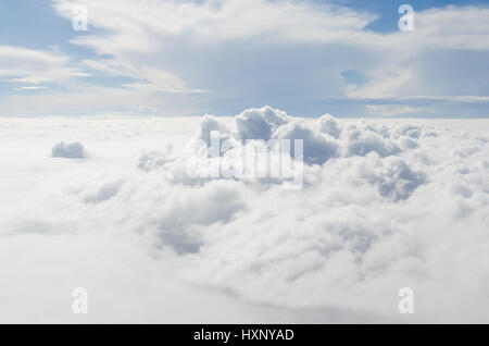Big white cloud aerial view from airplane Stock Photo