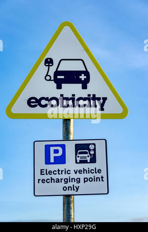 Electric Vehicle Charging Point Sign UK Stock Photo - Alamy