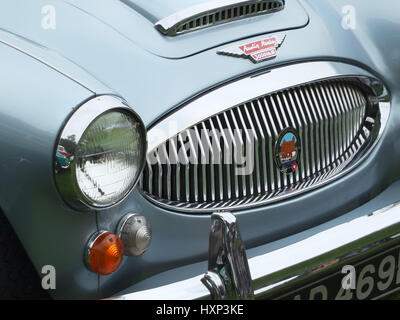 Blue Austin Healey 3000 Sports car at Hebden Bridge Vintage Weekend 2016 Stock Photo