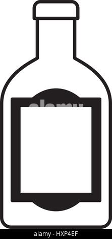 mexican tequila bottle isolated icon Stock Vector