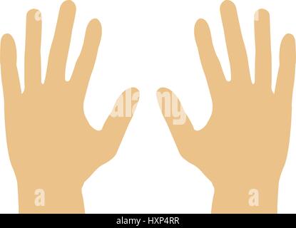 hands icon illustrated on white background in vector Stock Vector