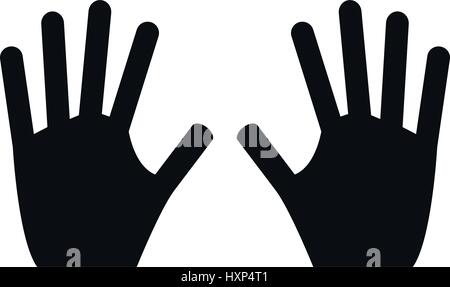 hands icon illustrated on white background in vector Stock Vector