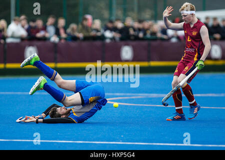 Images from the Varsity 2017 Mens match between Cardiff Met University v Bath University, at Cyncoed Campus, Cardiff, 29th March 2017 Stock Photo