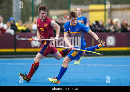 Images from the Varsity 2017 Mens match between Cardiff Met University v Bath University, at Cyncoed Campus, Cardiff, 29th March 2017 Stock Photo