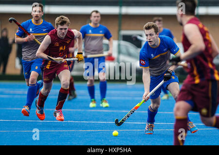 Images from the Varsity 2017 Mens match between Cardiff Met University v Bath University, at Cyncoed Campus, Cardiff, 29th March 2017 Stock Photo