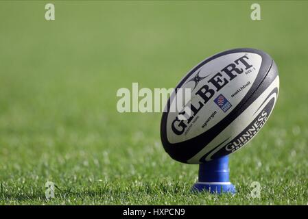 GUINNESS PREMIERSHIP MATCHBALL GUINNESS PREMIERSHIP RUGBYBALL WELFORD ROAD LEICESTER ENGLAND 03 October 2009 Stock Photo