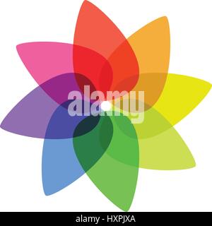 Colorful Overlapping Abstract Symbol Stock Vector