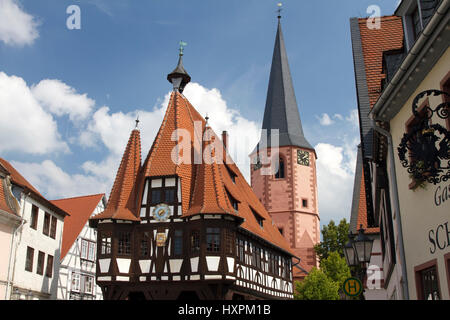 Germany, Hessen, Michel's town, city hall, Deutschland,Hessen,Michelstadt,Rathaus Stock Photo