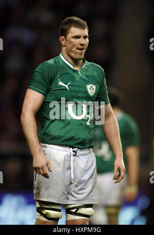 DONNACHA RYAN IRELAND SHANNON/MUNSTER IRELAND & SHANNON/MUNSTER TWICKENHAM MIDDLESEX ENGLAND 17 March 2012 Stock Photo