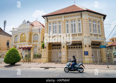 Colonial building, Battambang, Cambodia, Asia. Stock Photo