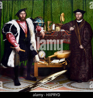 The Ambassadors  1533 Hans Holbein the Younger 1497-1543 German Germany Stock Photo