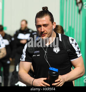 Andrew Dixon of Toronto Wolfpack Rugby League ahead of Keighley Cougars vs Toronto Wolfpack during the Kingstone Press League One clash at Cougar Park, Keighley , West Yorkshire,   Picture by Stephen Gaunt/Touchlinepics.com/Alamy Live News Stock Photo