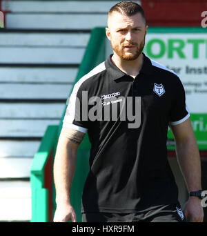 Adam Sidlow of Toronto Wolfpack Rugby League ahead of Keighley Cougars ...