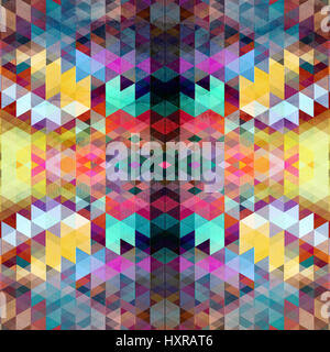 Graphic geometric watercolor background with abstract polygons for design Stock Photo