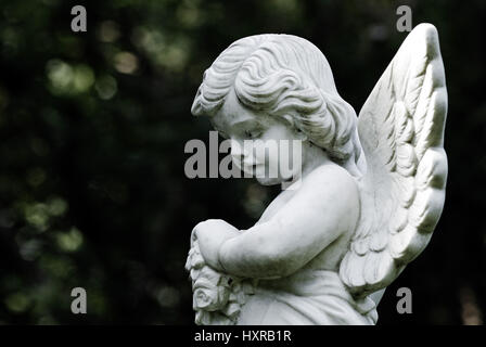 Germany, Hamburg, village Ohls, Ohlsdorfer, statue, statues, grave, graves, cemetery, cemeteries, figure, figures, sculpture, sculptures, grief, pain, Stock Photo