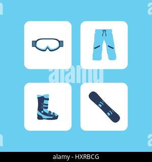 Snowboarding and winter sports vector icon symbol, Stock Vector