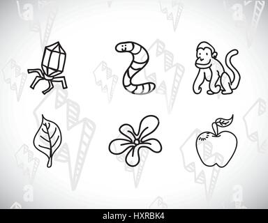 science class and school scribbles cartoons drawing vector Stock Vector