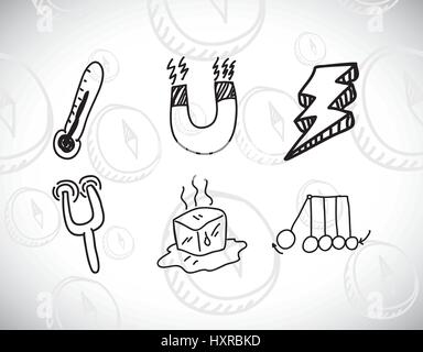 science class and school scribbles cartoons drawing vector Stock Vector