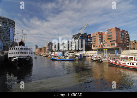 Hamburg, Germany, Europe, town, towns, Gro? town, Gro? towns, day, during the day, ship, ships, museum ship, museum ships, hamburgers, harbour city, h Stock Photo