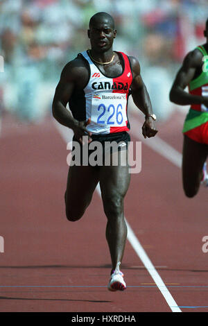 BEN JOHNSON 100 METRES CANADA 13 August 1992 Stock Photo