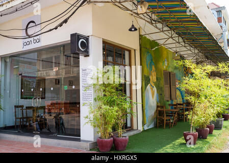 Coffe restaurant Bric a Brac, Battambang, Cambodia, Asia. Stock Photo