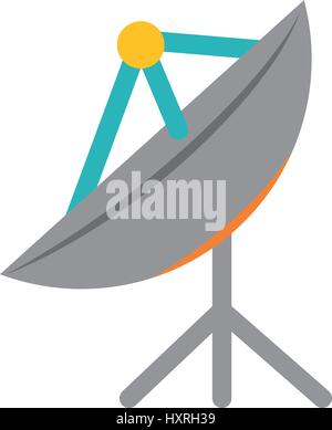 Parabolic antenna isolated Stock Vector