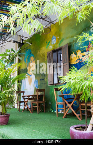 Coffe restaurant Bric a Brac, Battambang, Cambodia, Asia. Stock Photo