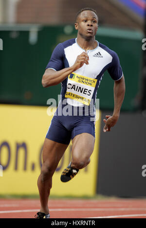 DANIEL CAINES 400 METRES GATESHEAD INTERNATIONAL STADIUM GATESHEAD ENGLAND 27 June 2004 Stock Photo