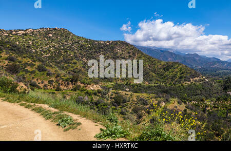 Sweeping view of the Shelf Road Trail in Ojai, California Stock Photo