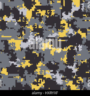 Digital camouflage seamless patterns Stock Photo