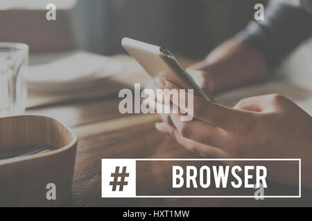 Amusement Browser Techie Wifi Cloud Stock Photo