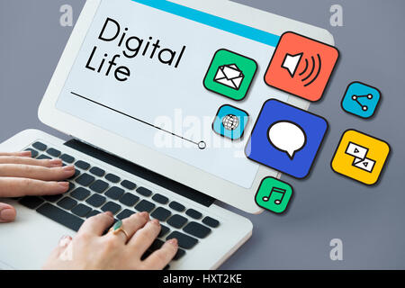 Internet Social Media Network Digital Stock Photo