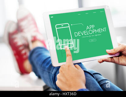 Technology App Development Wireless E-commerce Stock Photo