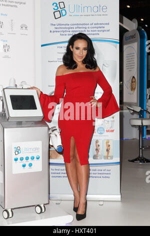 Steph Davis shows off her new figure with non-surgical lipo brand, 3D-Lipo.   Featuring: Stephanie Davis Where: London, United Kingdom When: 27 Feb 2017 Stock Photo